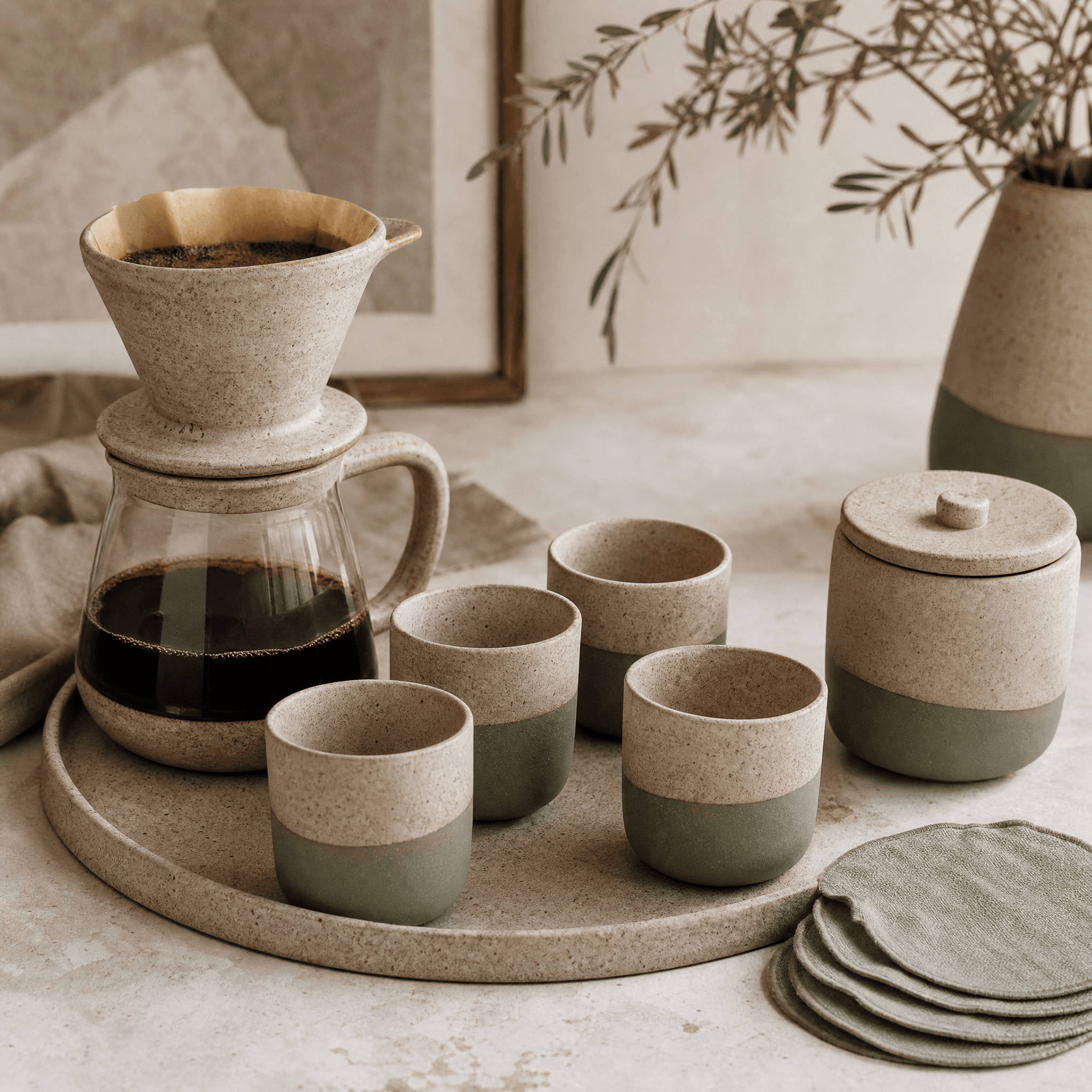Coffee & Tea Ritual Set — A warm-drinks service for quieter hosting