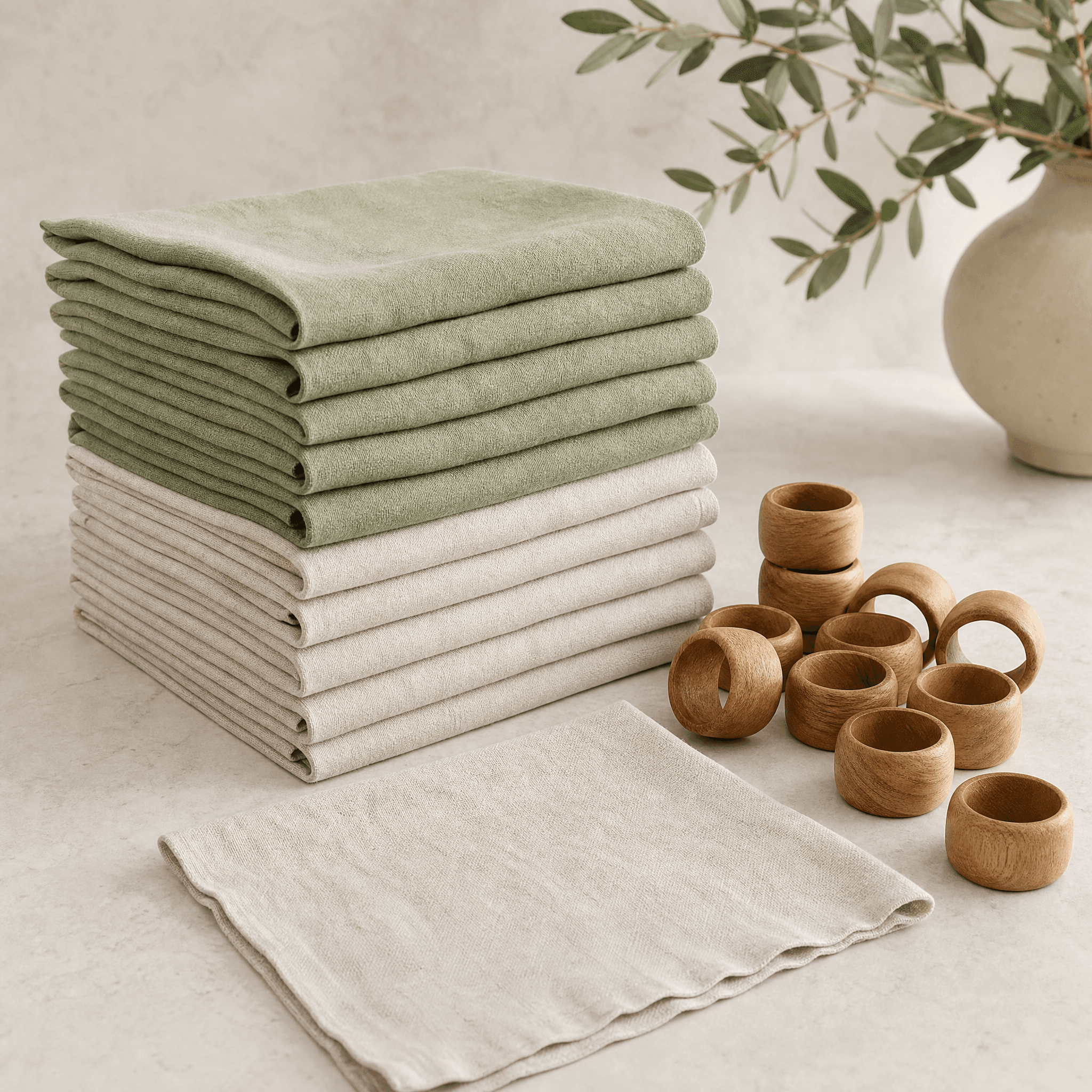 Napkin & Linen Capsule — Table linens sorted in one capsule