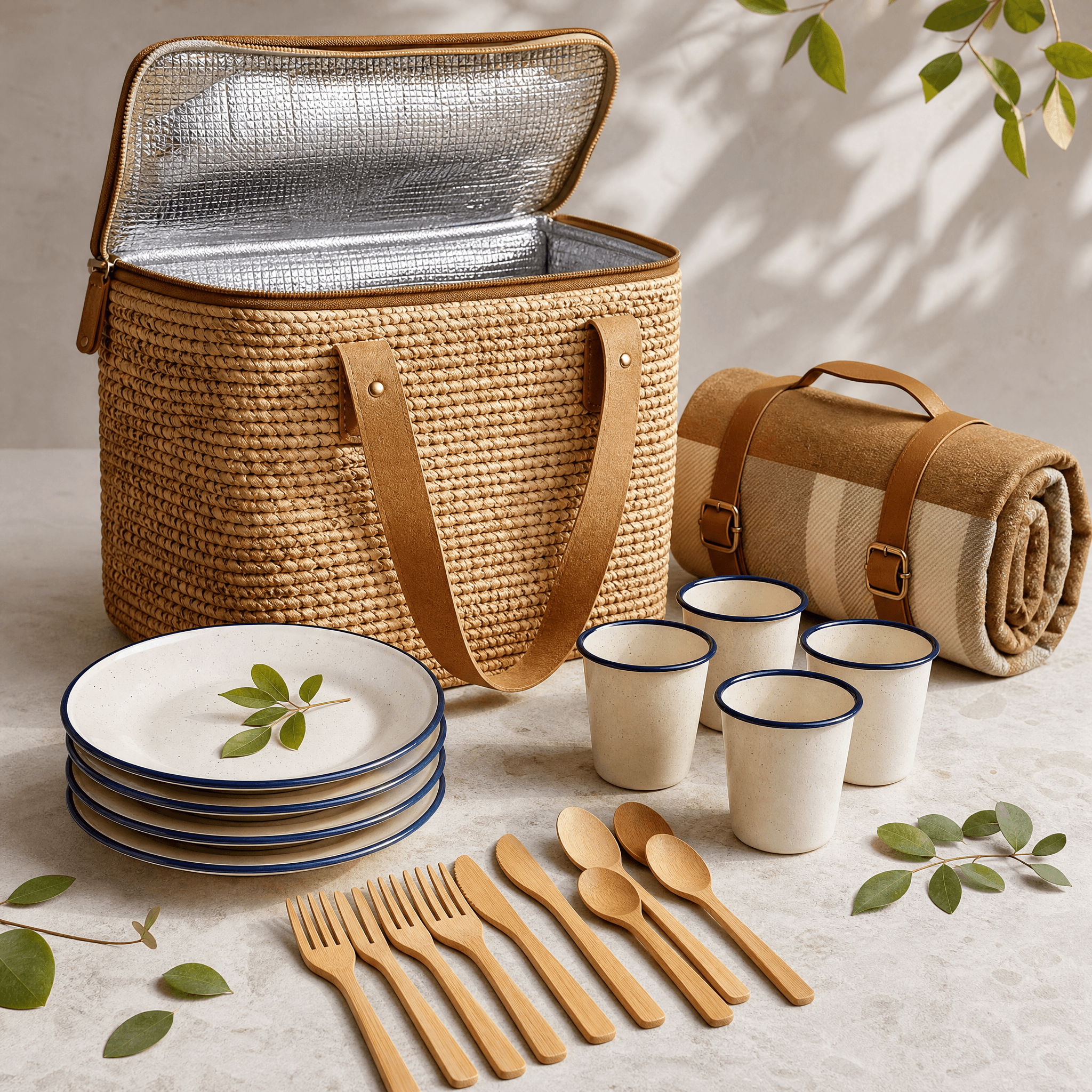 Picnic in a Basket — Portable, reusable kit for outdoor hosting